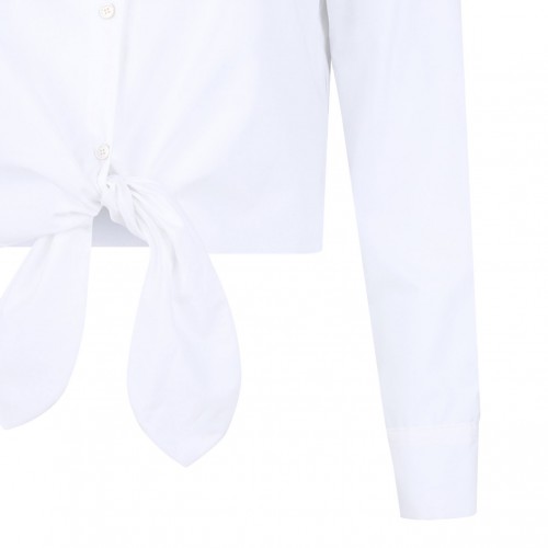 White Knot Detail Shirt