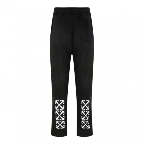 Black Windy Arrow Track Pants