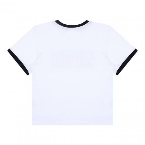White Logo Print T-Shirt