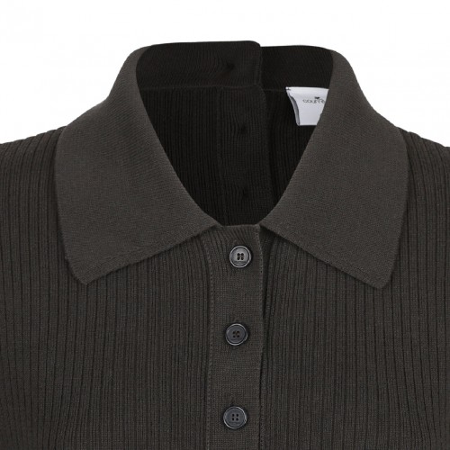 Brown Midi Wool Dress