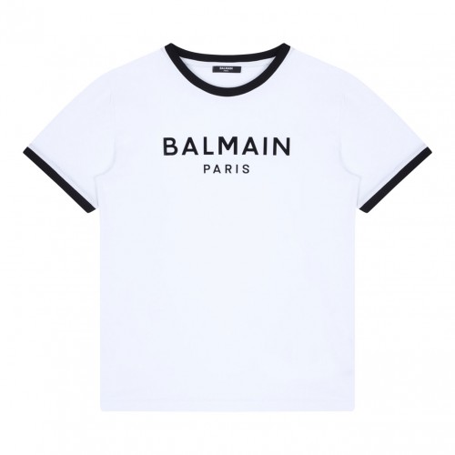 White Logo Embossed T-Shirt