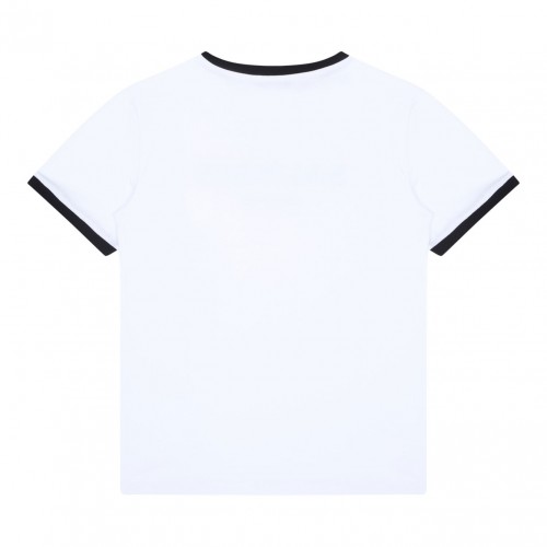 White Logo Embossed T-Shirt