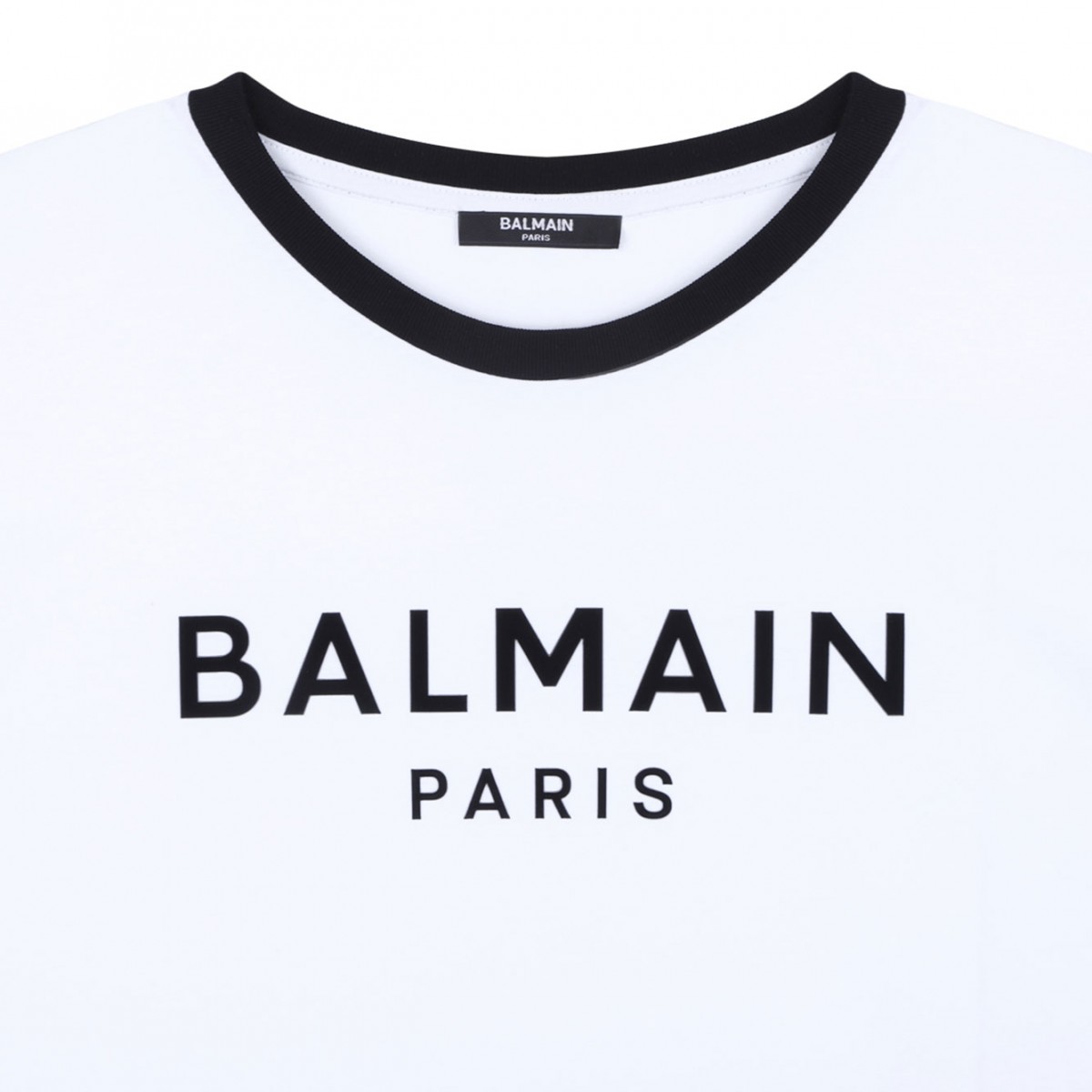 White Logo Embossed T-Shirt