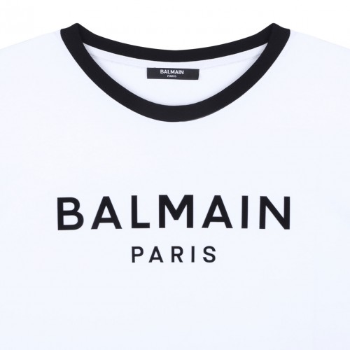 White Logo Embossed T-Shirt