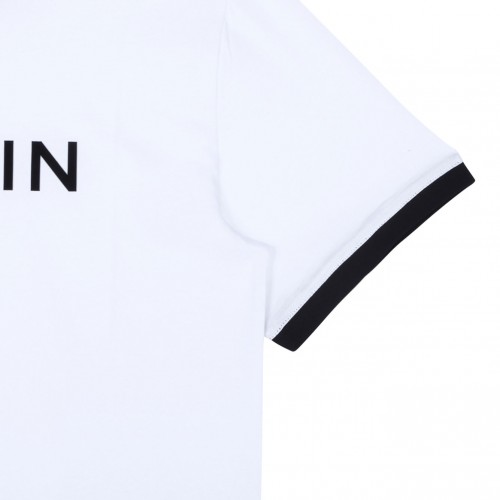 White Logo Embossed T-Shirt