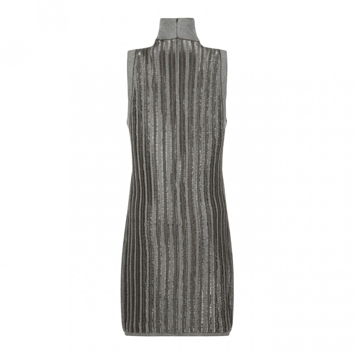 Metallic Olive Minidress