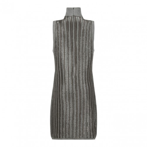 Metallic Olive Minidress