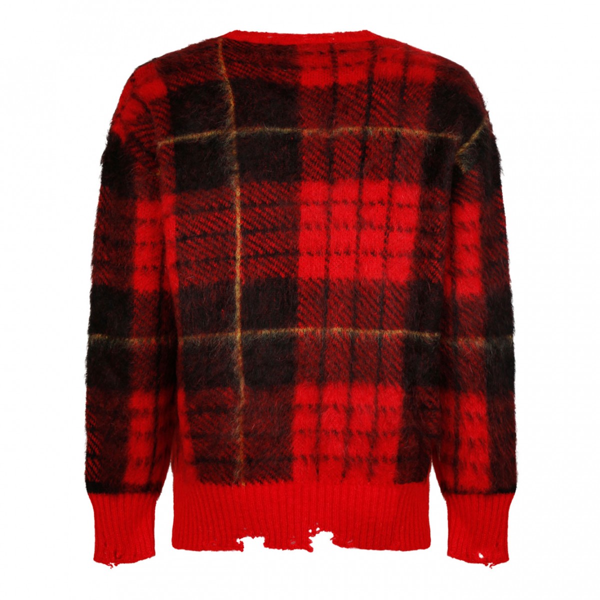 Check Red Mohair Jumper