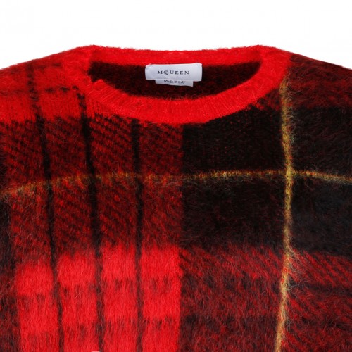Check Red Mohair Jumper