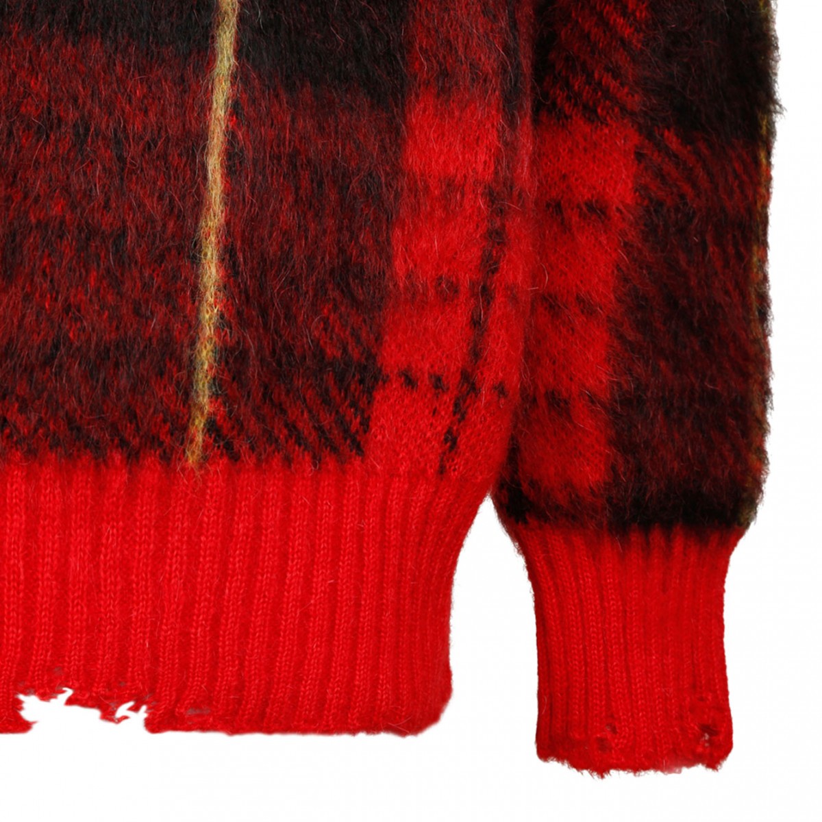 Check Red Mohair Jumper