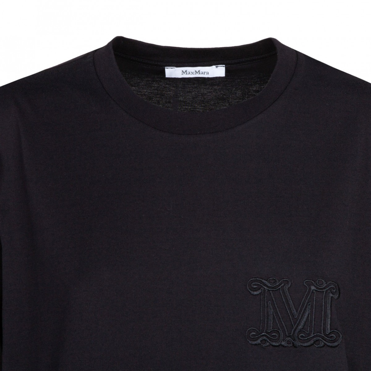 Black Logo Embroidered T-Shirt