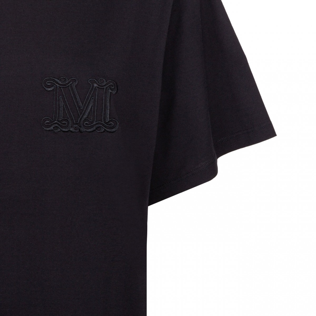 Black Logo Embroidered T-Shirt