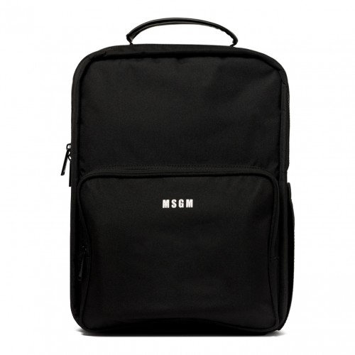 Black Logo Applique Backpack