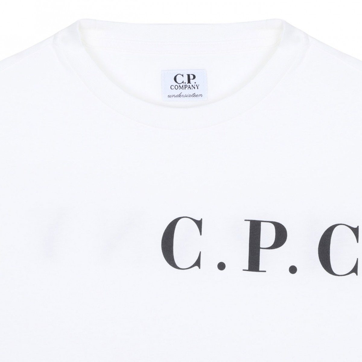 White Logo Print T-Shirt