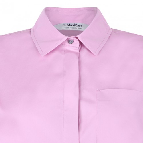 Pink Straight Poplin Shirt