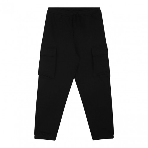 Black Logo Embroidered Trousers