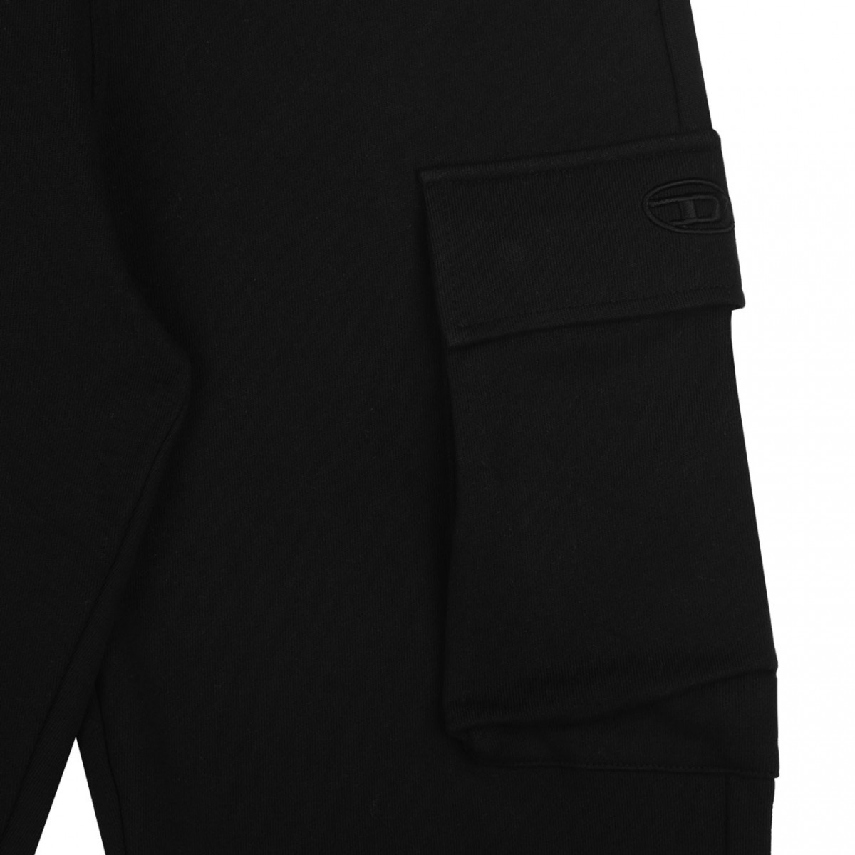 Black Logo Embroidered Trousers