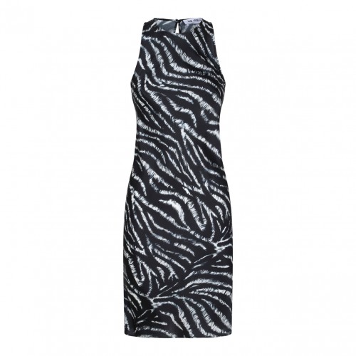 Black Zebra Print Mini Dress