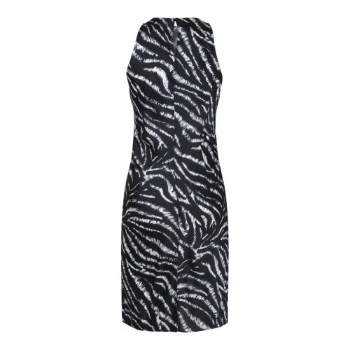 Black Zebra Print Mini Dress