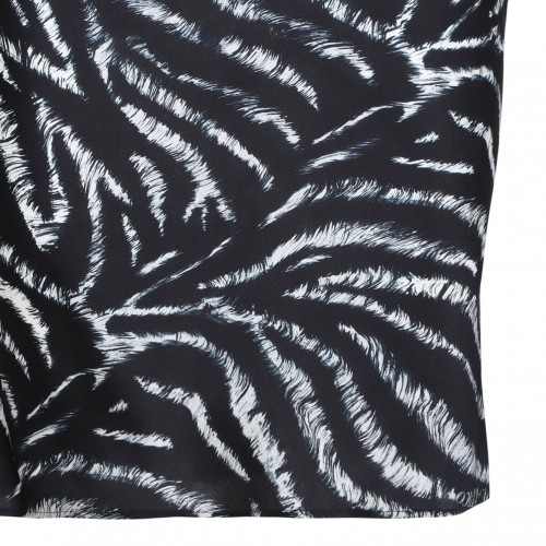 Black Zebra Print Mini Dress