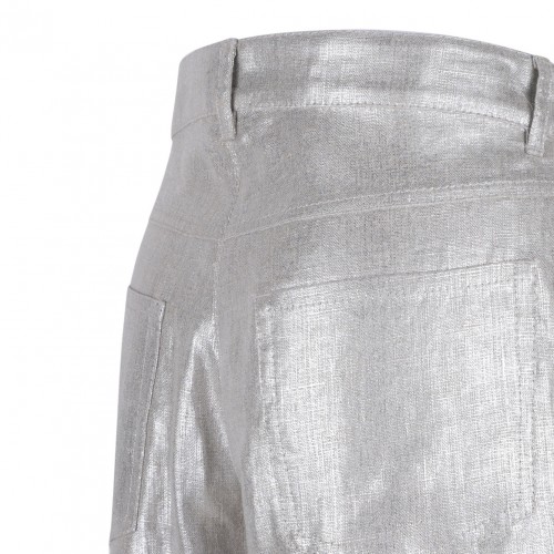 Silver Linen Trousers