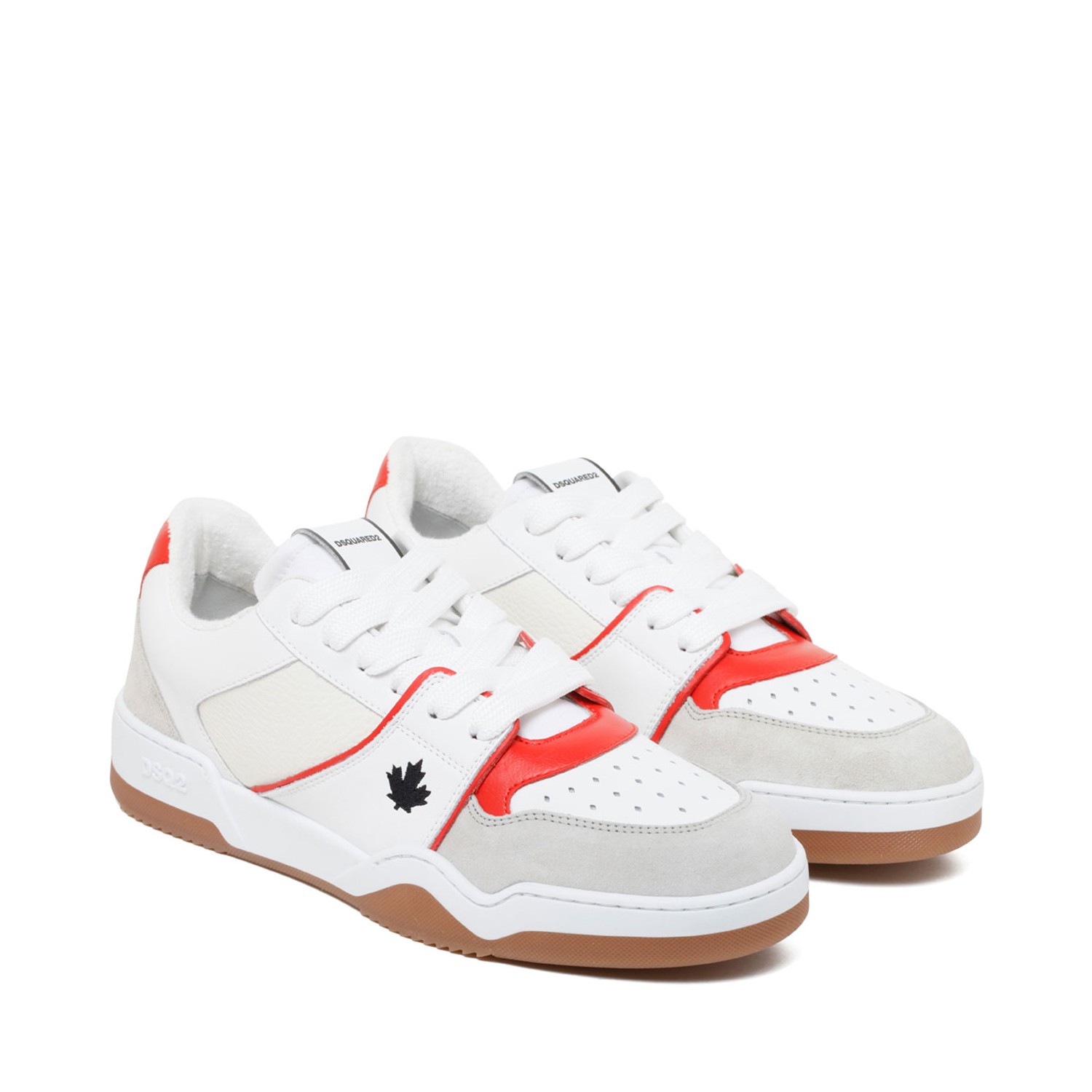 White and Red Spiker Sneakers| COLOGNESE 1882