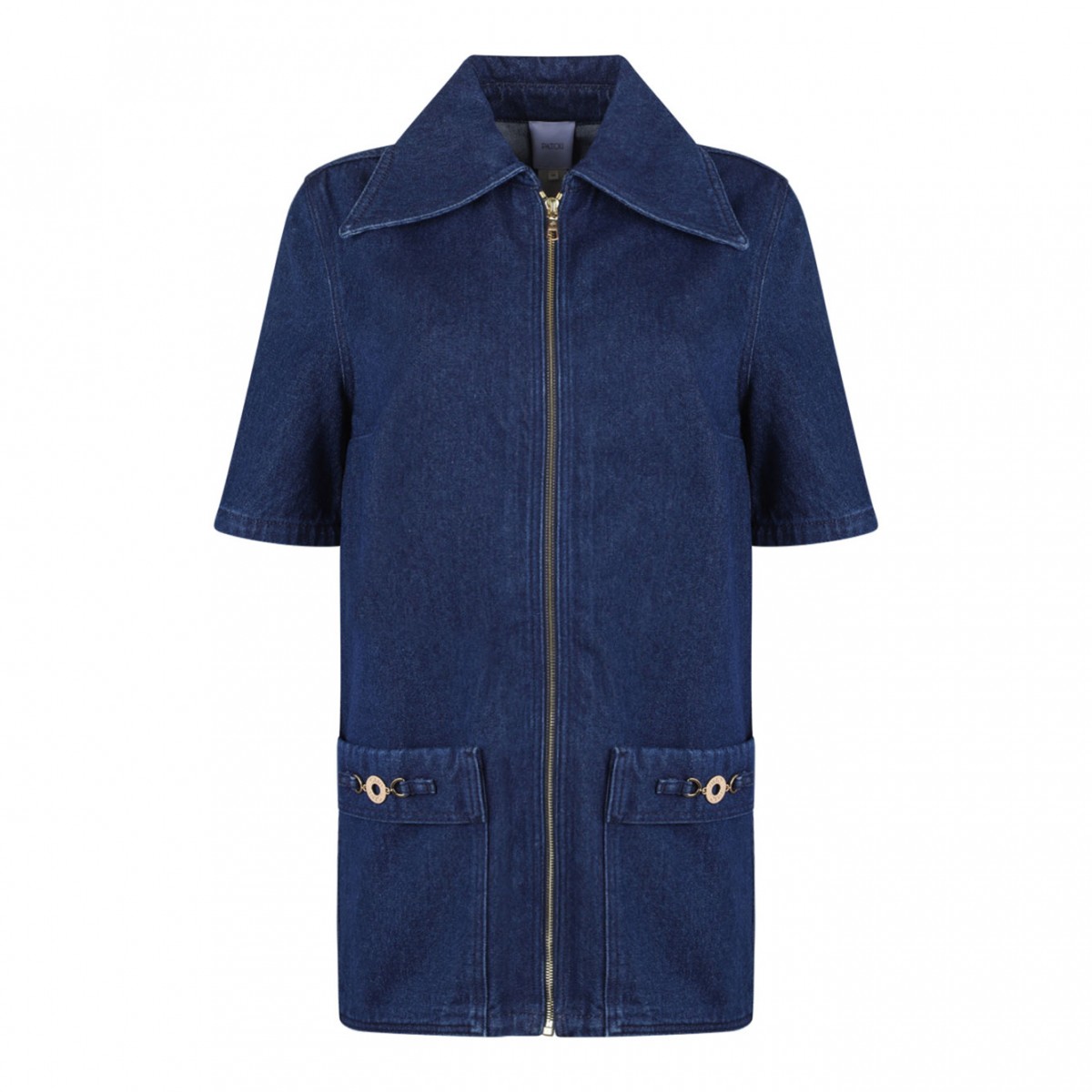 Navy Blue Denim Mini Dress