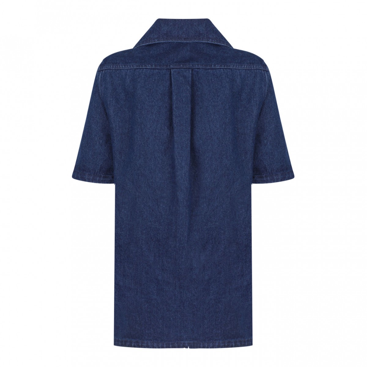 Navy Blue Denim Mini Dress