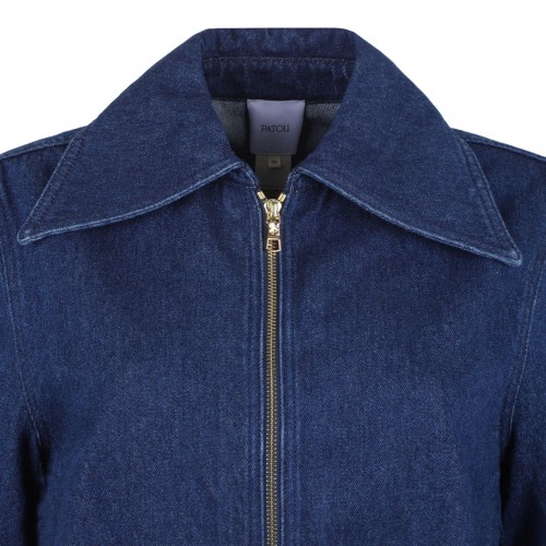 Navy Blue Denim Mini Dress