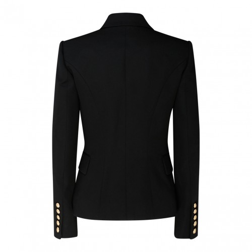 Black Wool Double Breasted Blazer 2