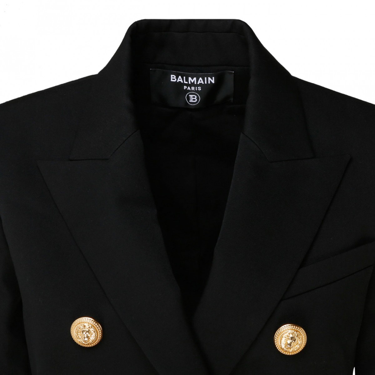 Black Wool Double Breasted Blazer