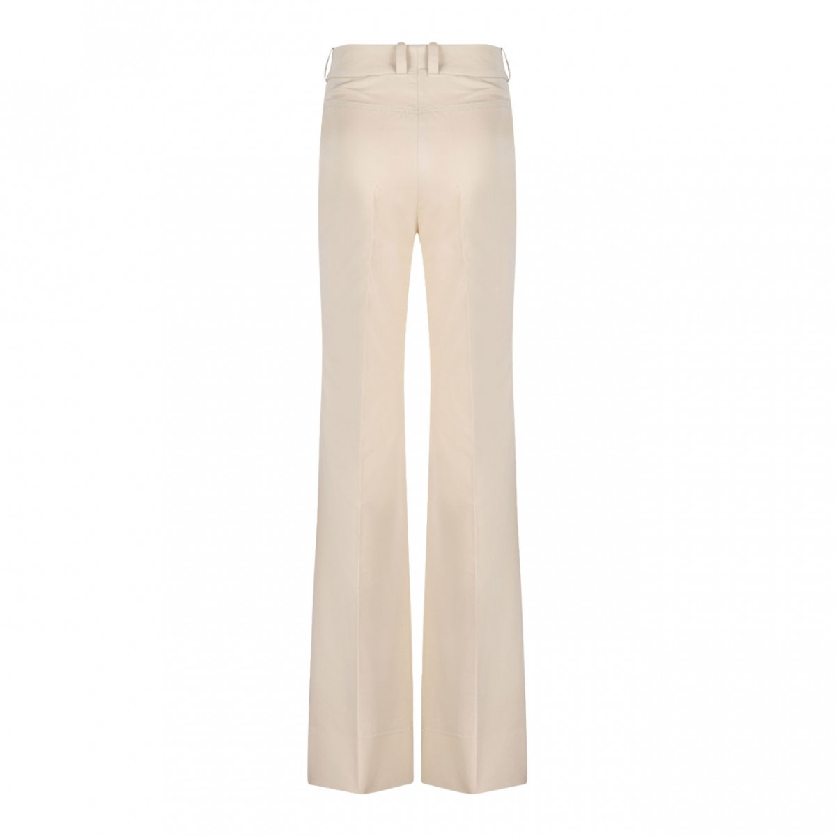 Sand Beige Flared Trousers