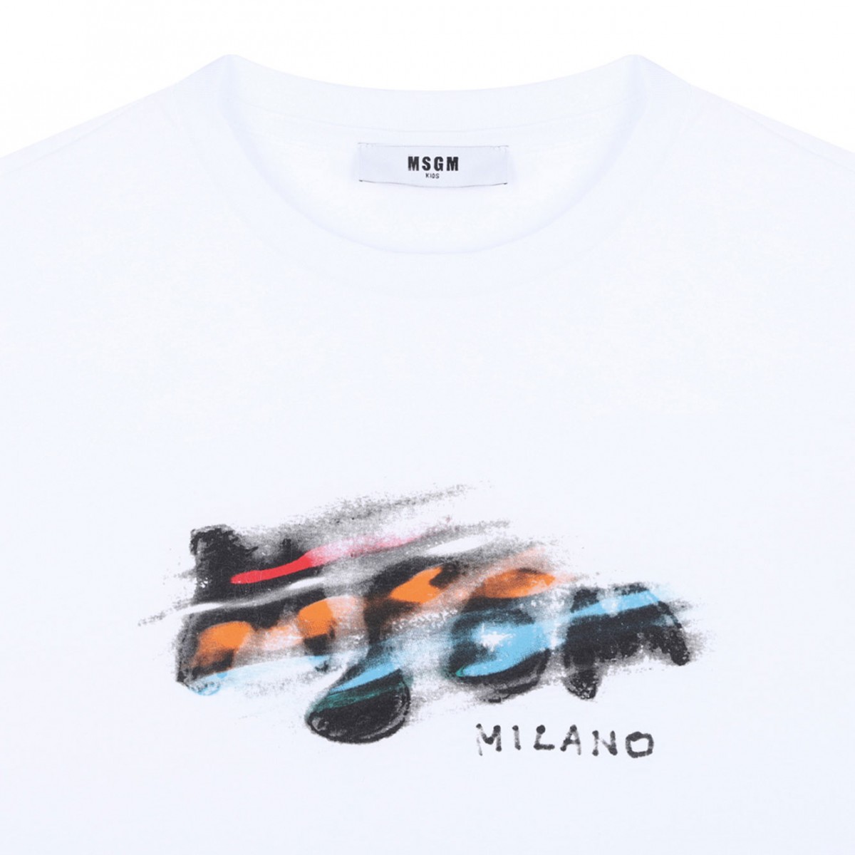 White Logo Print T-Shirt