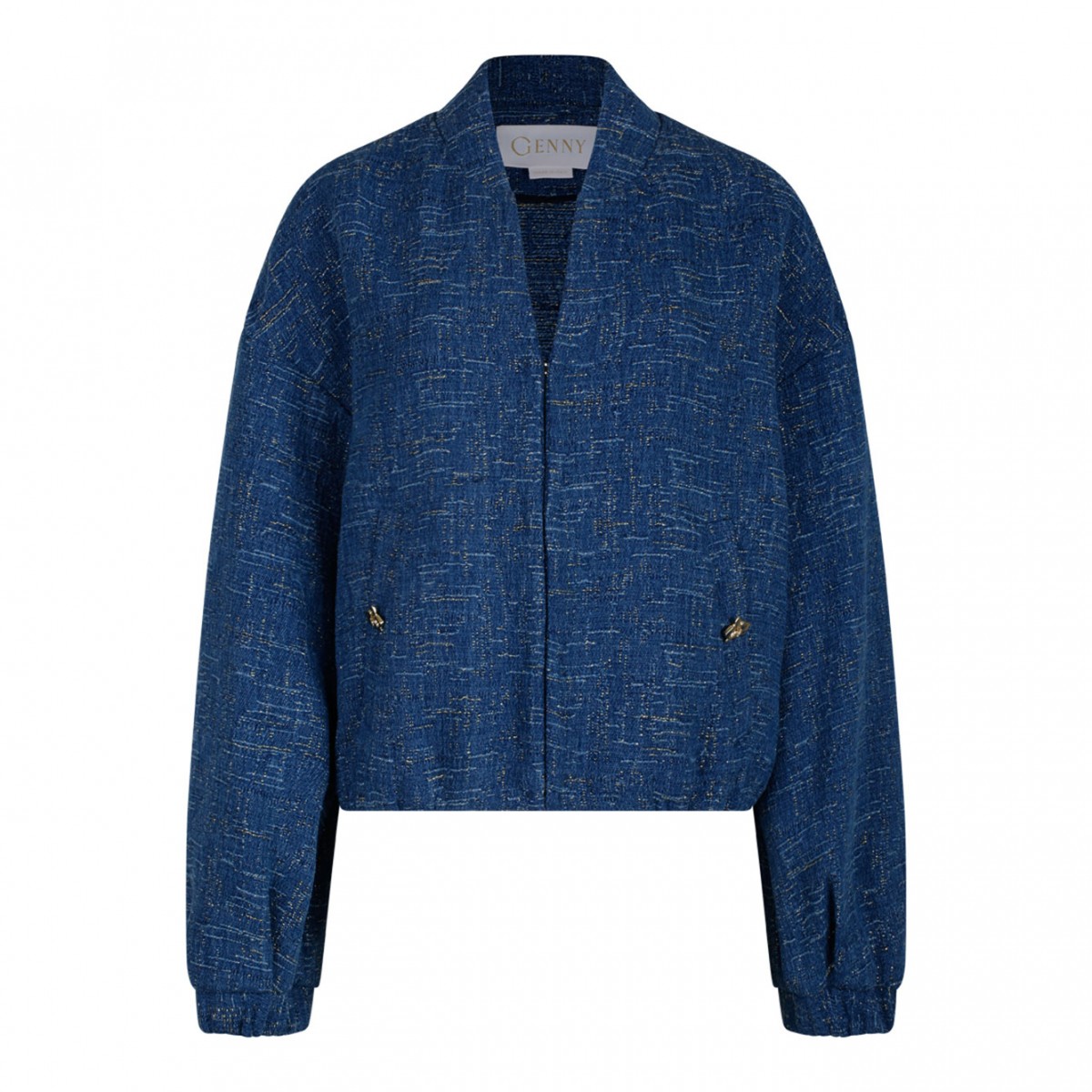 Denim Jacquard Bomber
