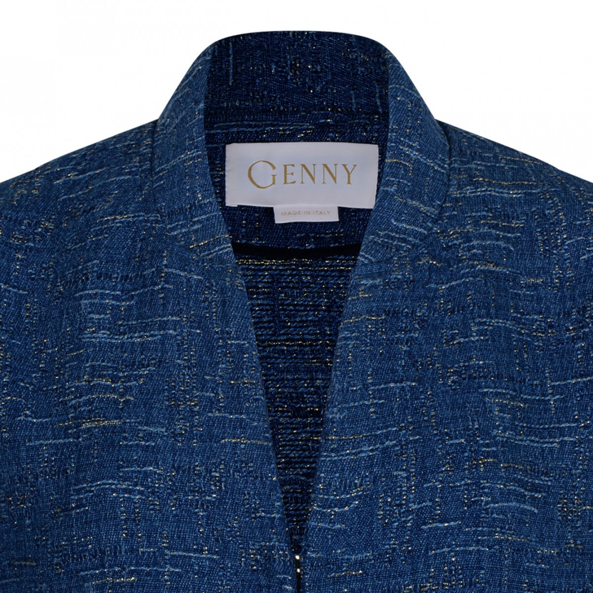 Denim Jacquard Bomber