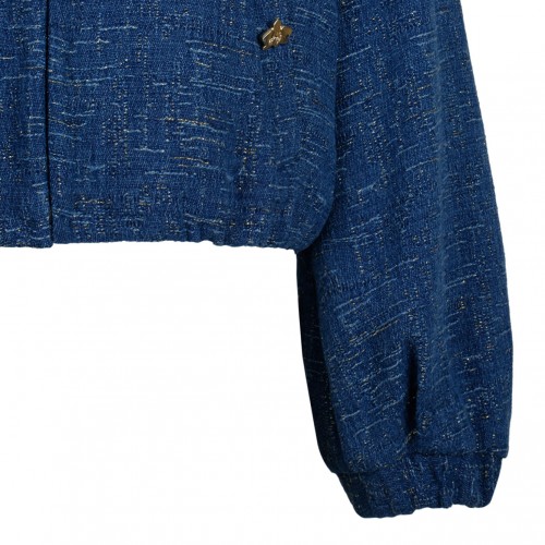 Denim Jacquard Bomber