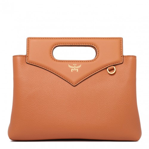 Camel Brown Mini Soft Diamond Tote Bag