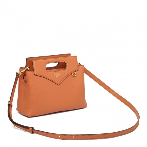 Camel Brown Mini Soft Diamond Tote Bag