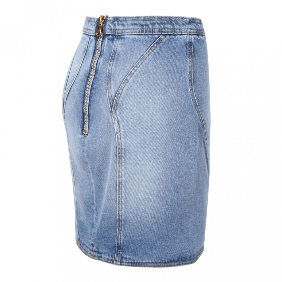 Light Blue Denim Mini Skirt