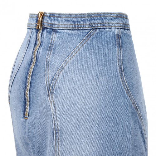 Light Blue Denim Mini Skirt