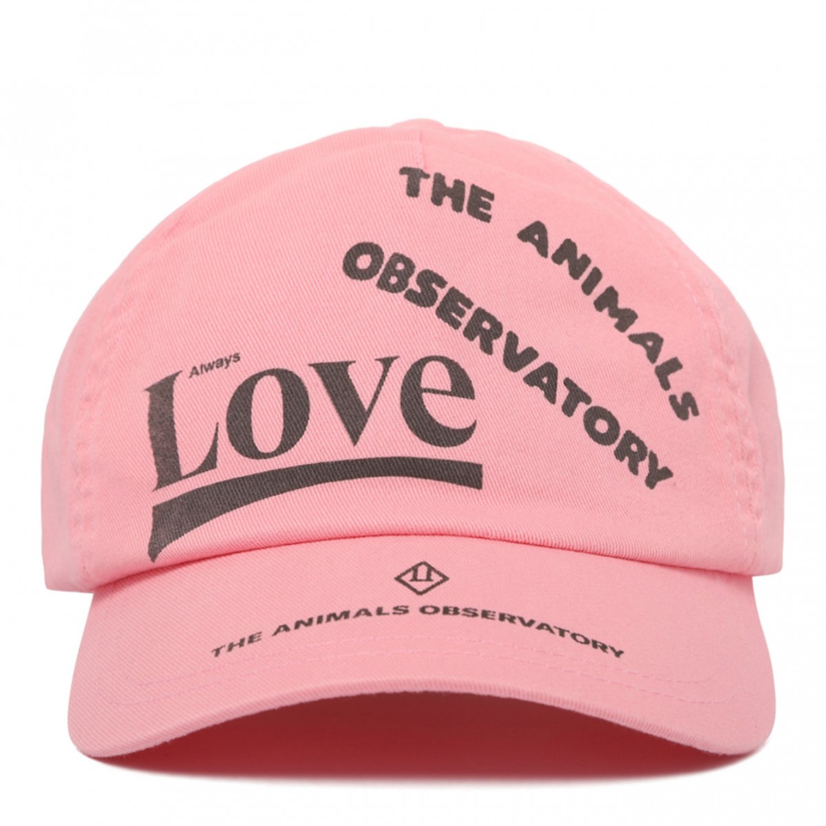 Pink Logo Print Cap