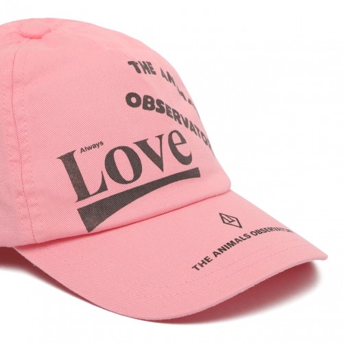 Pink Logo Print Cap