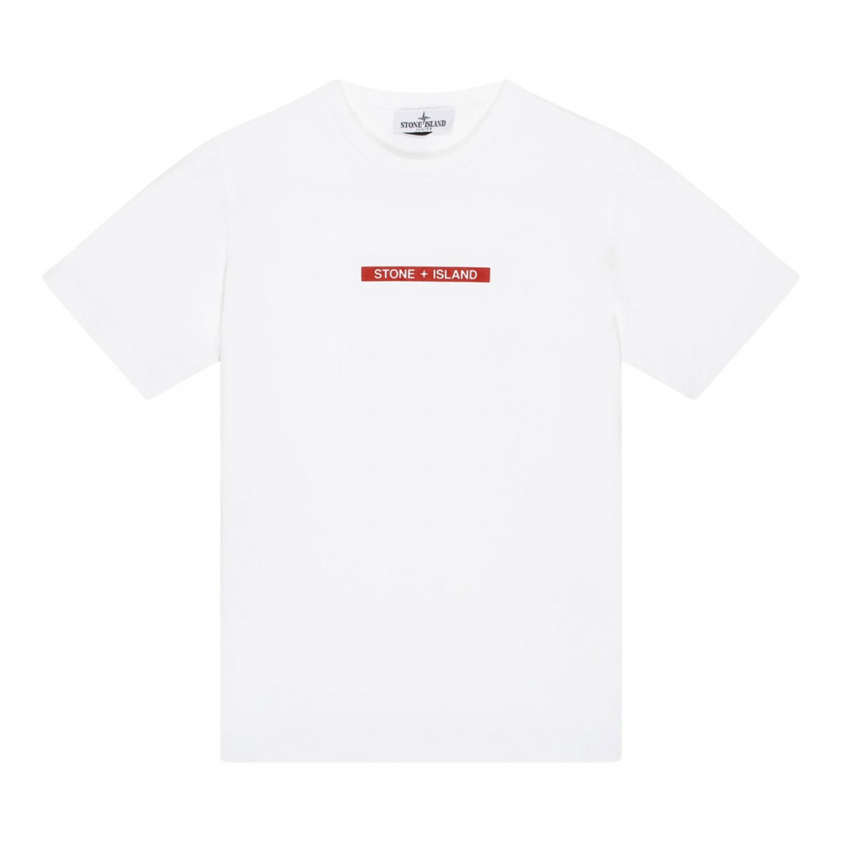White Cotton Logo Print T-Shirt