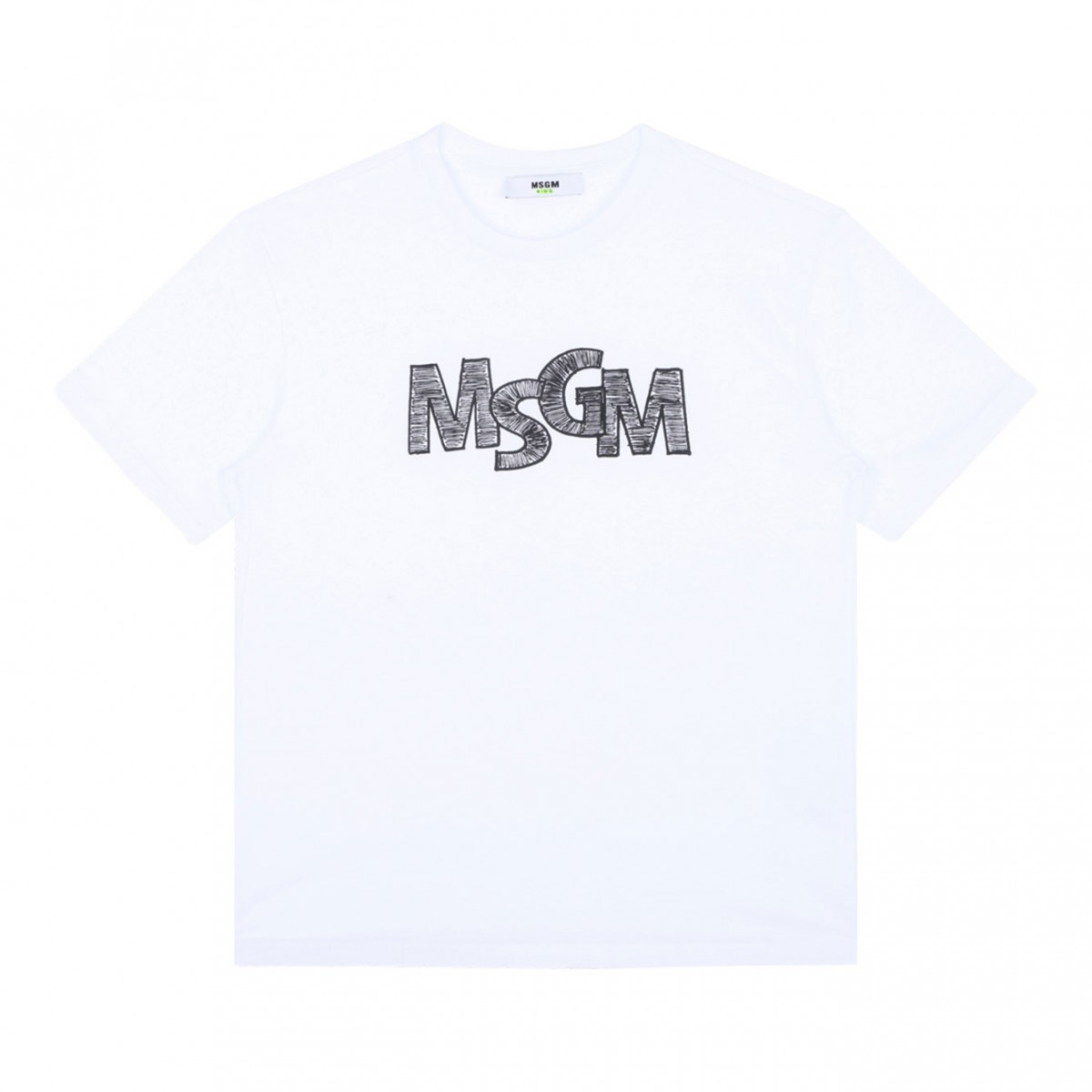 White Logo Print T-Shirt