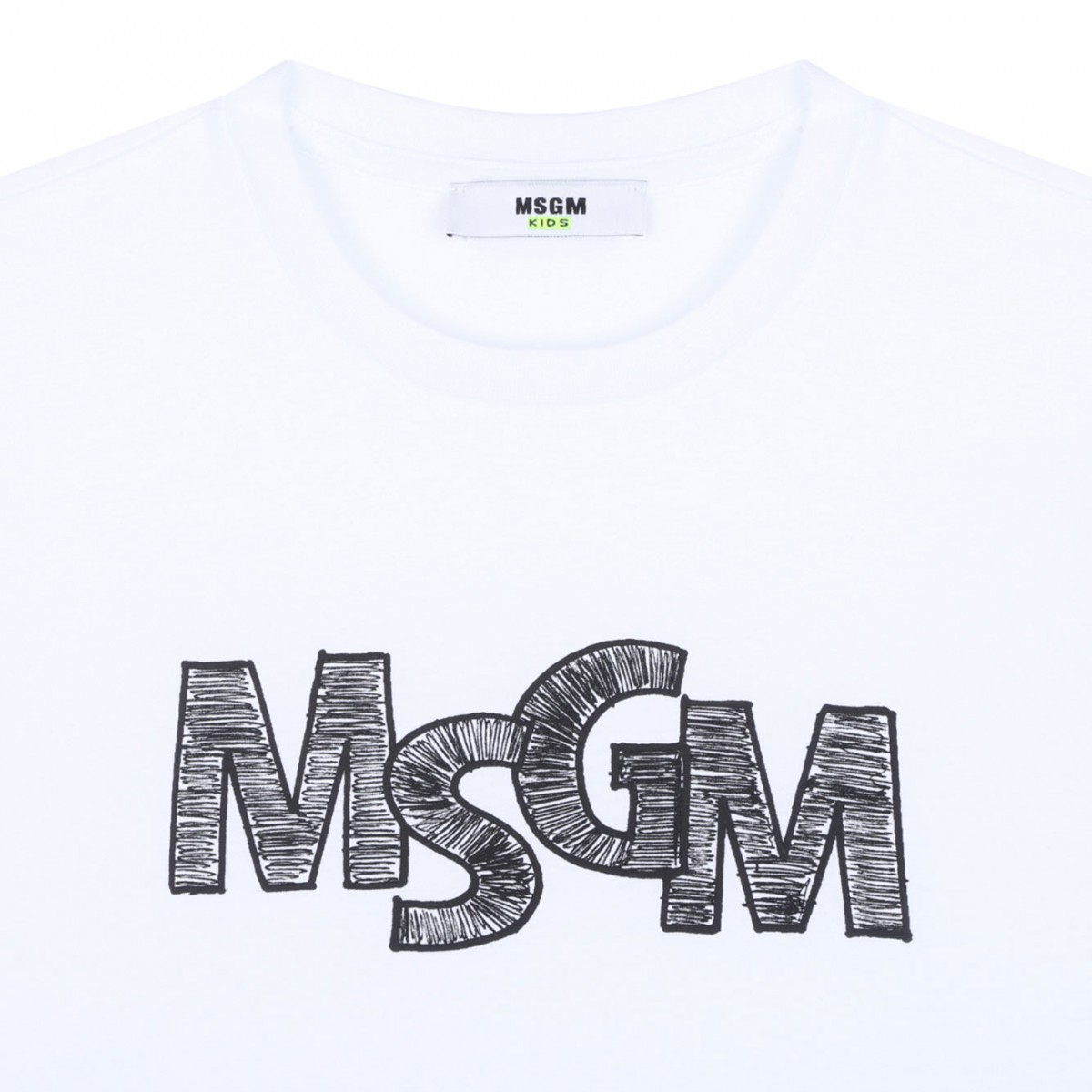 White Logo Print T-Shirt