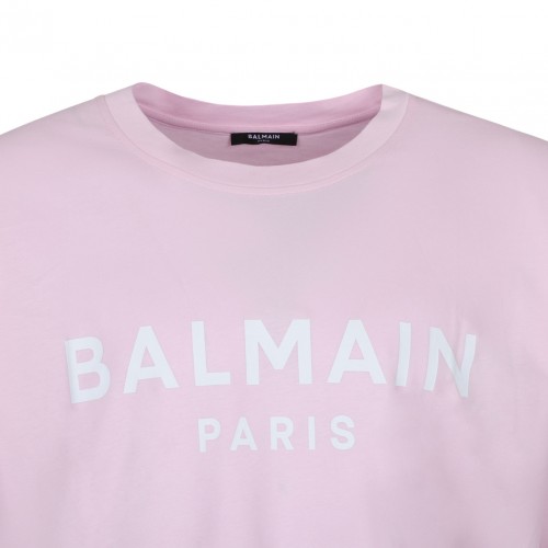 Light Pink Logo Print T-Shirt