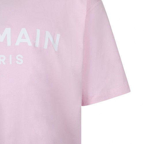 Light Pink Logo Print T-Shirt