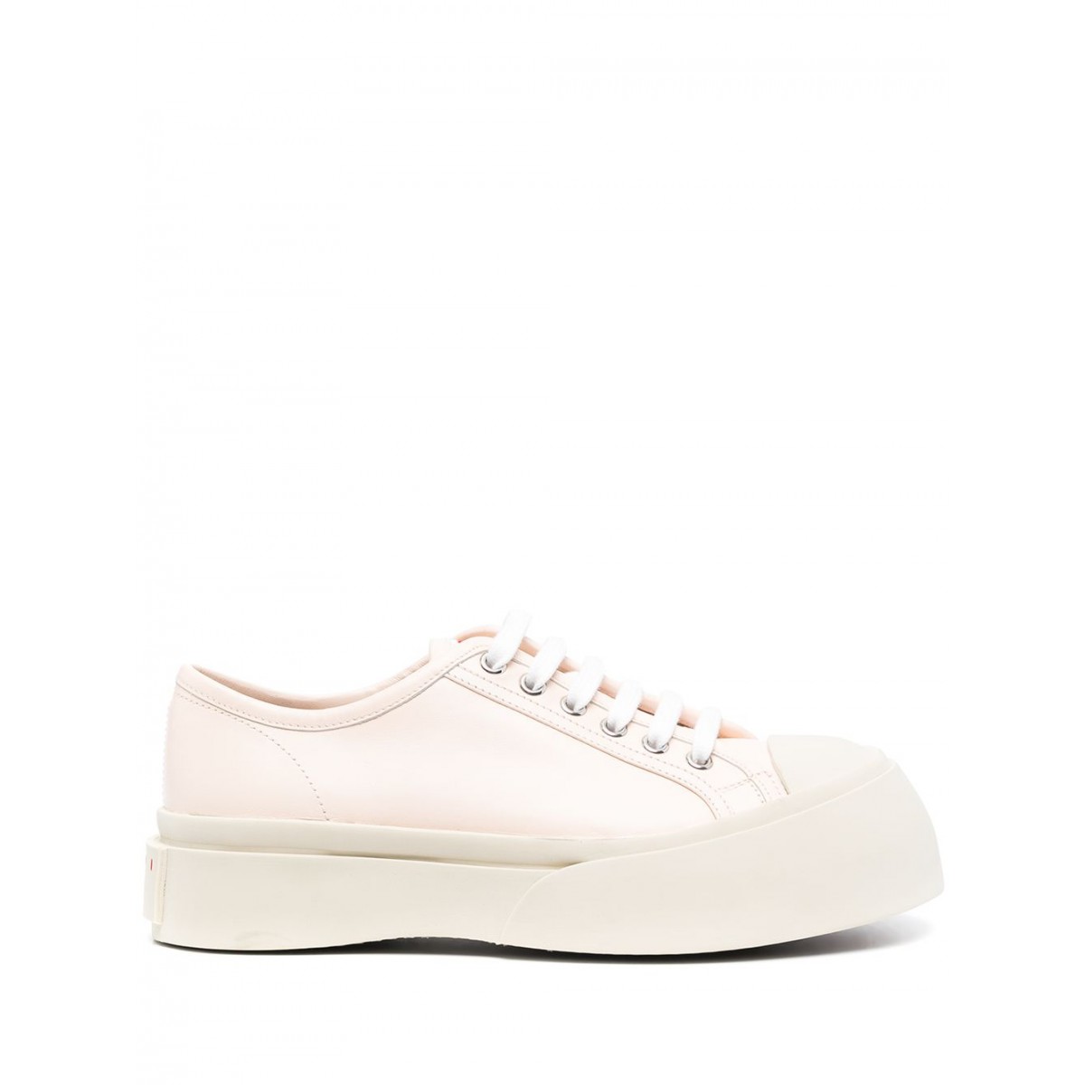 Marni Peony Calf Leather Lace Up Pablo Sneakers. 