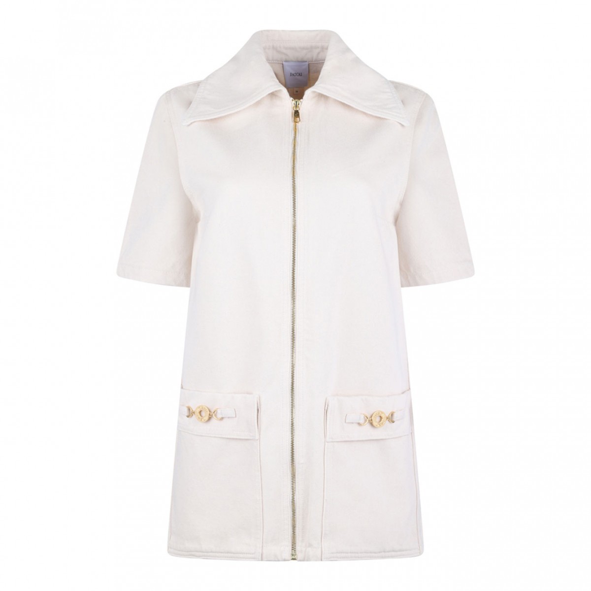 Light Beige Denim Mini Dress