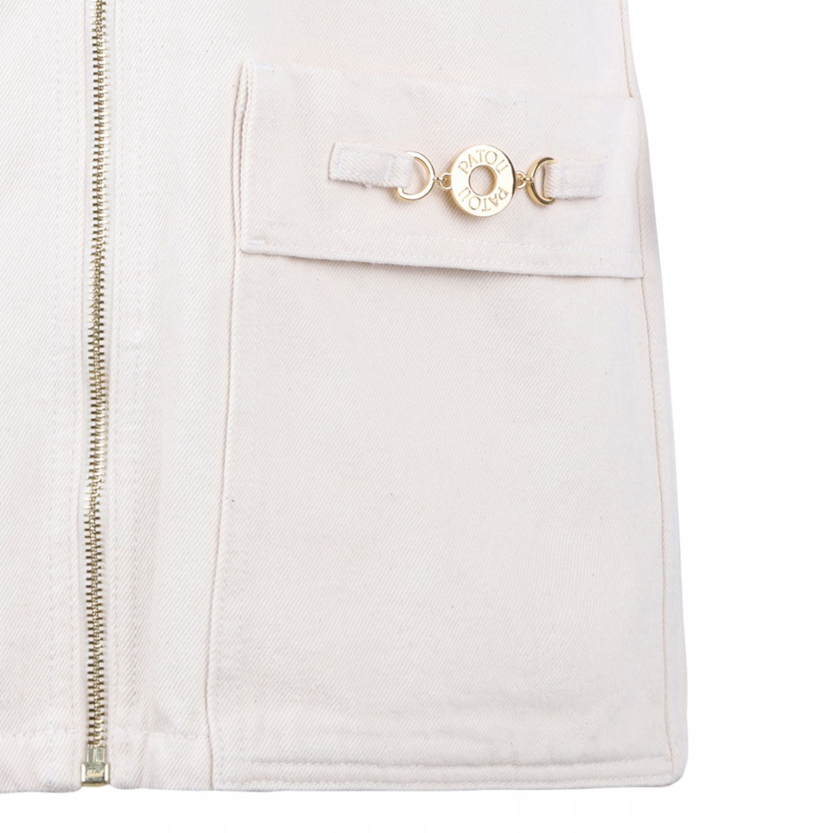 Light Beige Denim Mini Dress